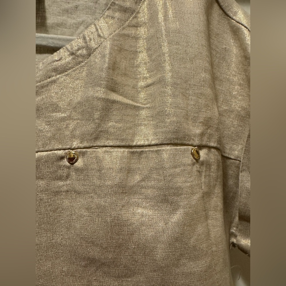 Ellen Tracy Gold Short Sleeve Women's Top Size S - Picture 11 of 15